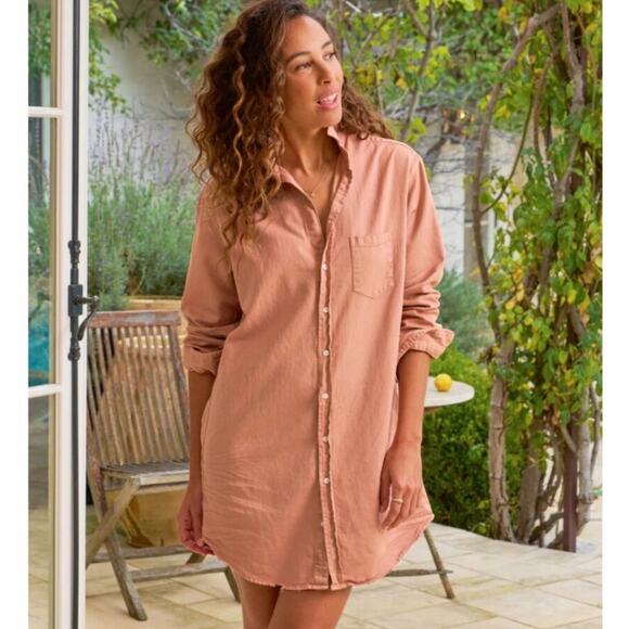 Frank & Eileen Mary Classic Shirtdress Famous Denim 100% Cotton Desert Size XL - Picture 6 of 13